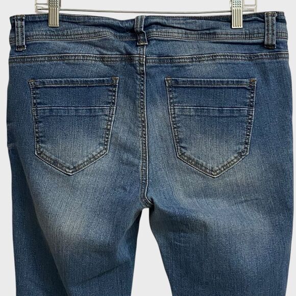 Forever 21 Distressed Faded Skinny Jeans Women's Size 14 Mid Wash Plus Sizes - Picture 11 of 14